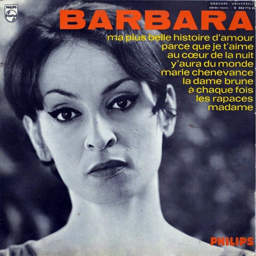 pochette du disque Barbara 1967 recto