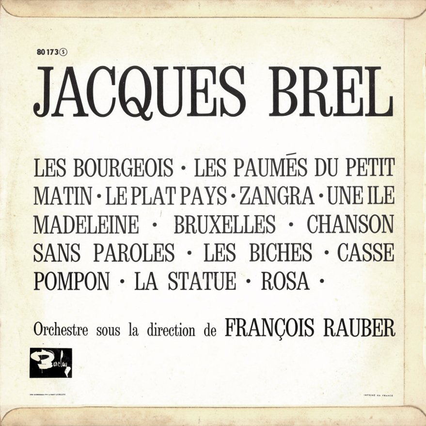 pochette du disque vinyle les bourgeois verso