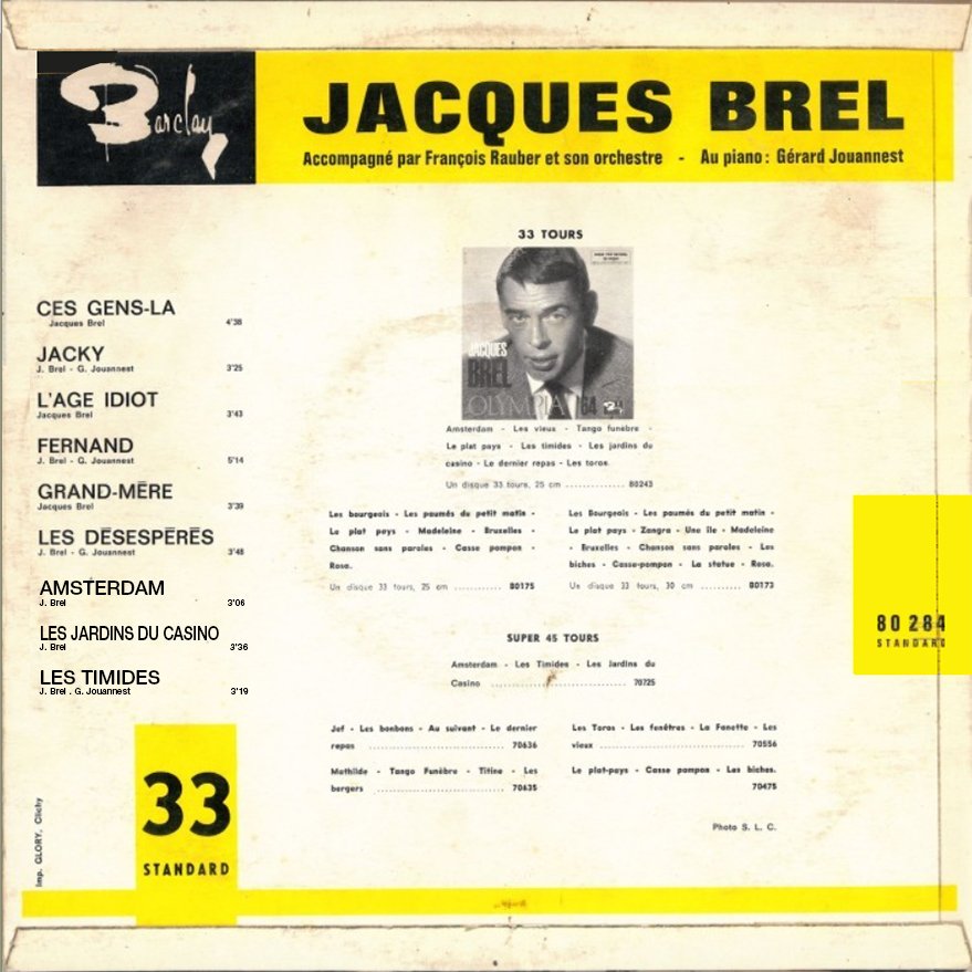 pochette du disque ces gens la verso