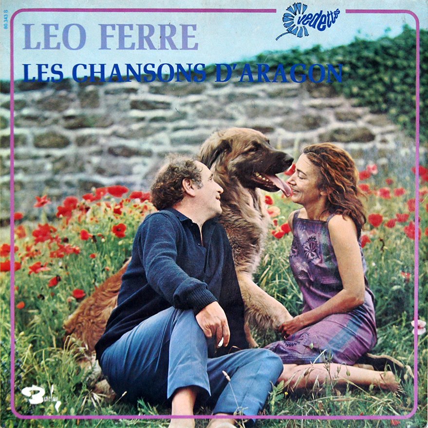 pochette du disque les chansons d'aragon recto