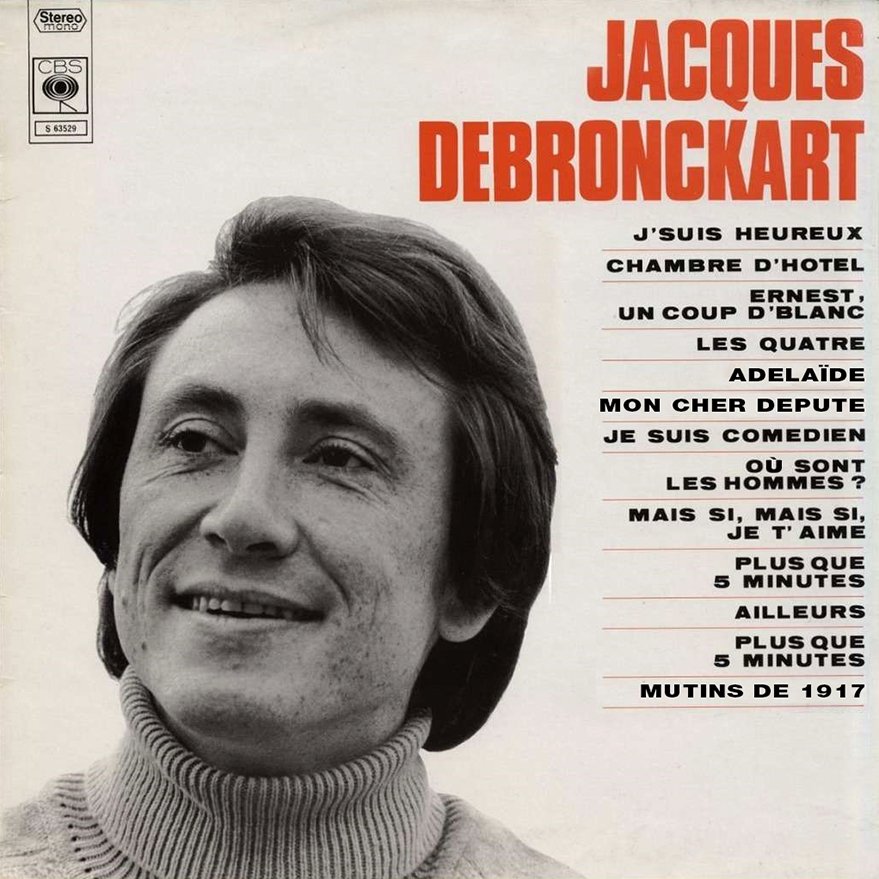 pochette du disque vinyle debronckart recto